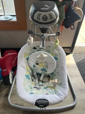 Graco Simple Sway Baby Swing with Plush Seat and Adjustable Speeds